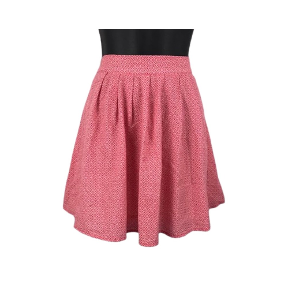 Old Navy Womens Geometric Print Skirt A-Line Pleated Knee Length Pink Size S